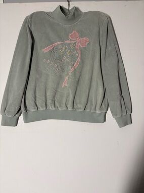 Alfred Dunner Petite Light Mint Green Knit Top